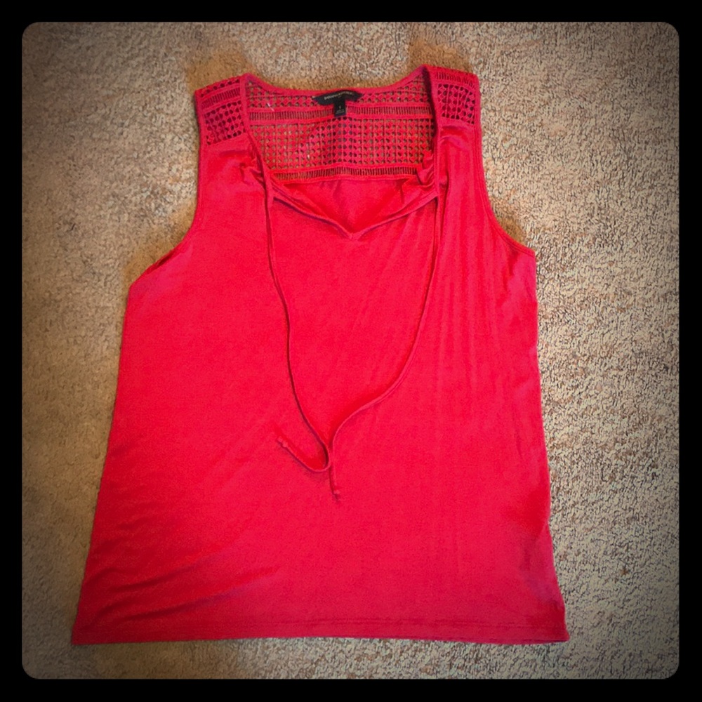 Red dress tank